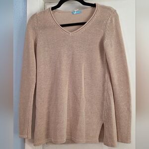 Women's J. McLaughlin Callum Sweater V Neck Havana Knit Yarn, Size XS